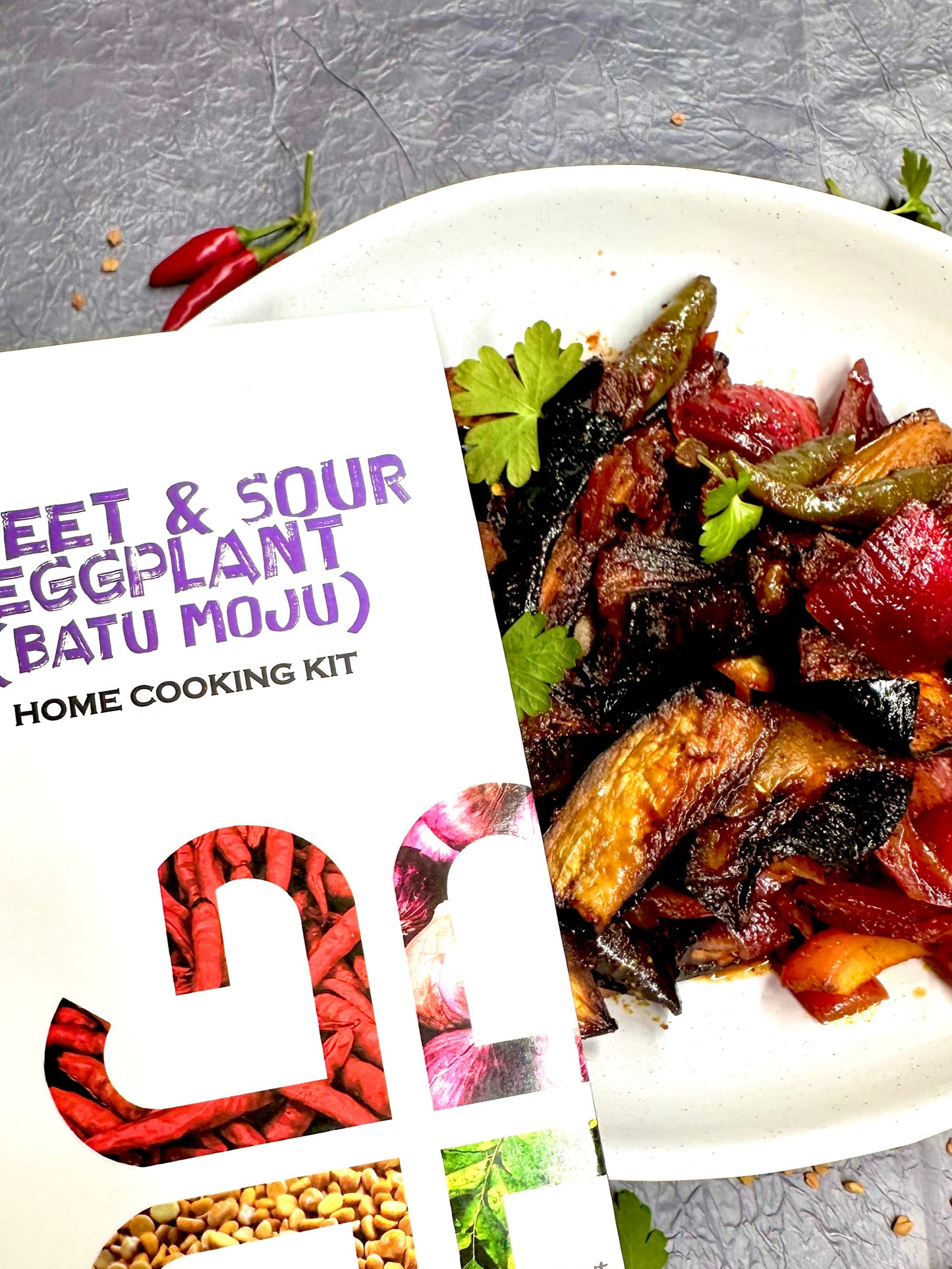 Sweet & Sour Eggplant (Batu Moju)